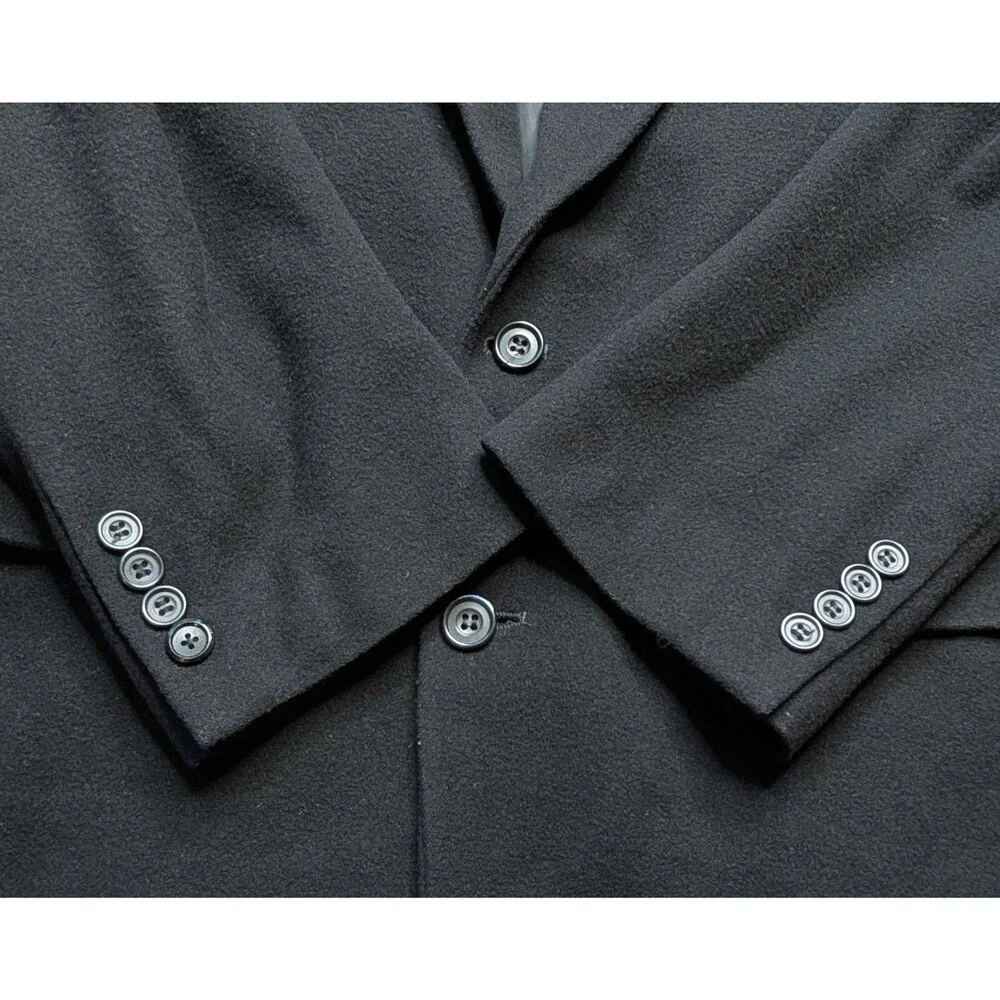 Gianfranco Ruffini Italy Mens 44R Black Wool Blend Blazer Jacket Sport Coat
